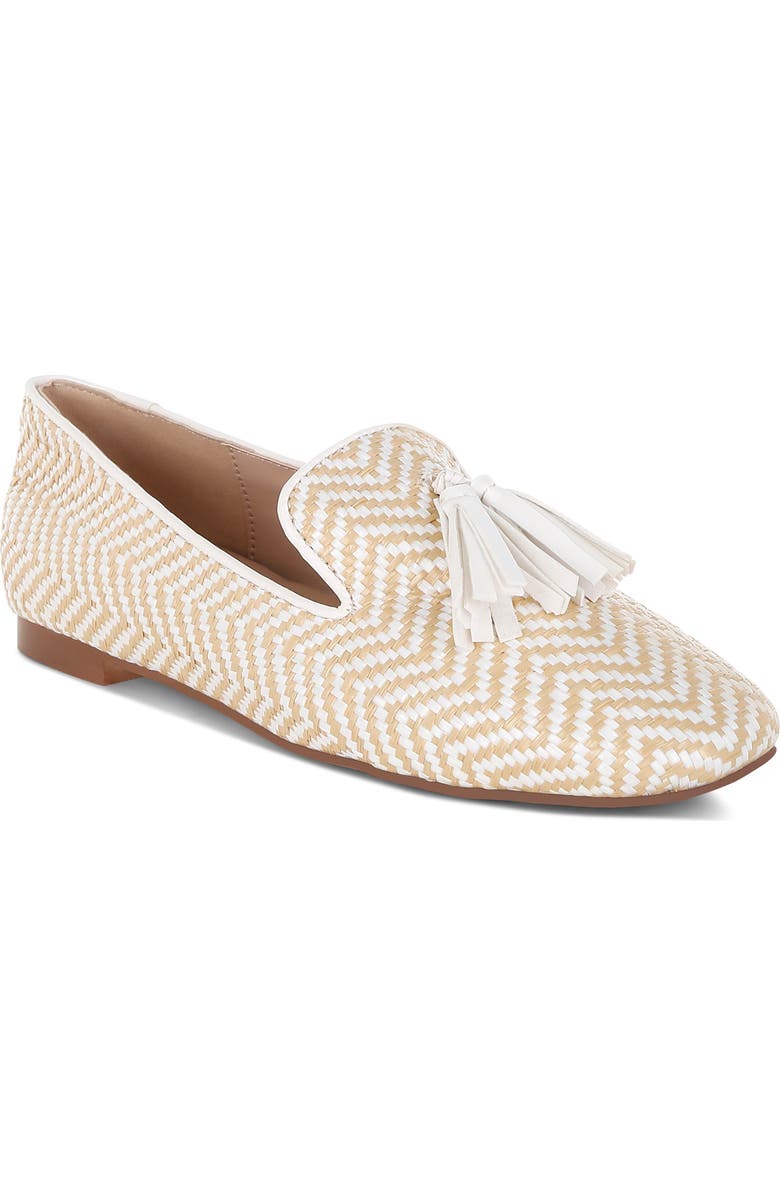 Rag & Co Dara Tassel Driving Loafer, Main, color, Beige