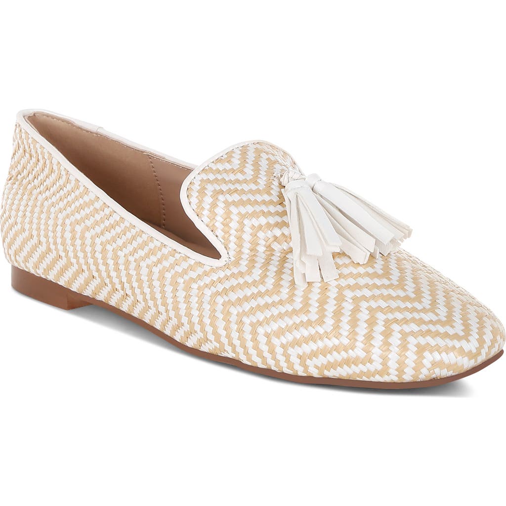 Rag & Co Dara Tassel Driving Loafer In Beige
