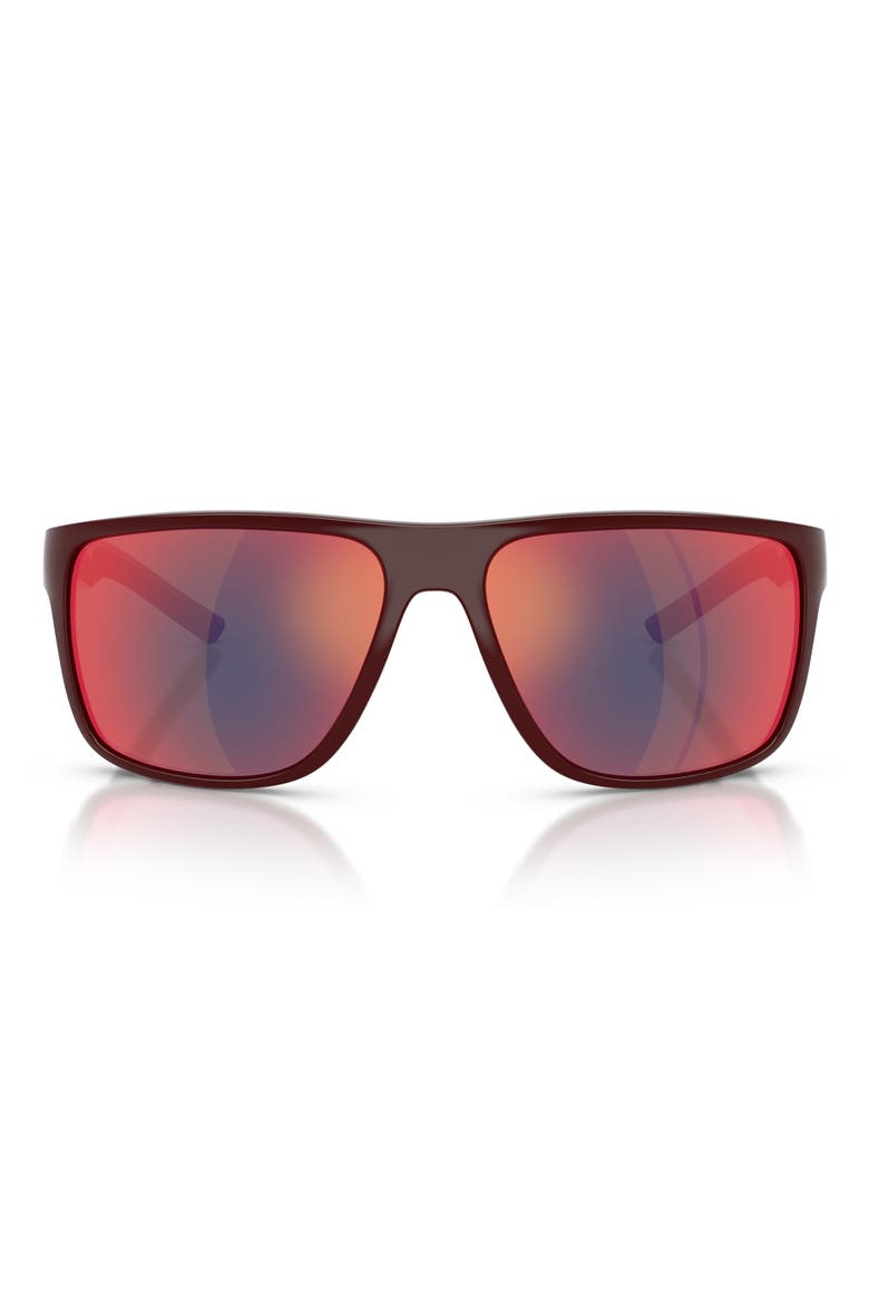 63mm Pillow Sunglasses, Main, color, BORDEAUX