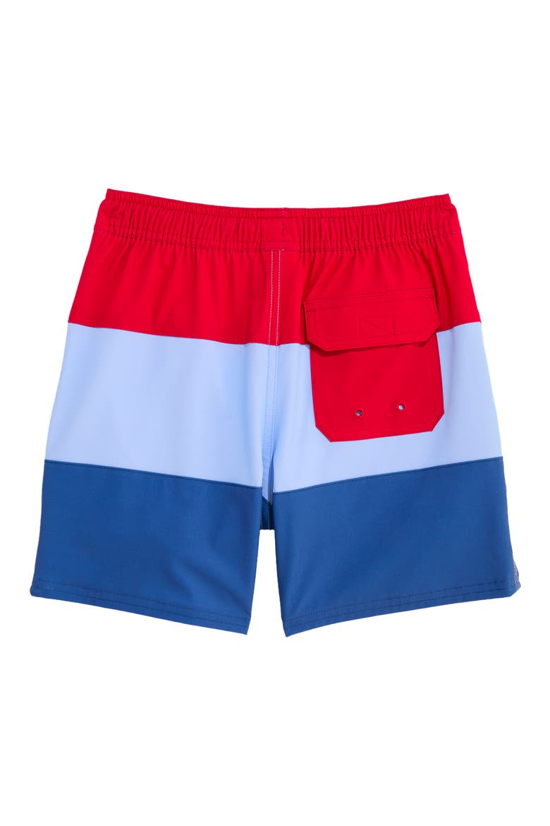 Kids' Chappy Colorblock Swim Trunks, Alternate, color, LIGHTHOUSE RED