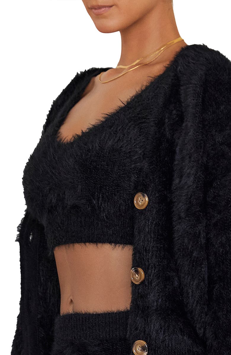 Mistress Rocks Fluffy Bralette, Alternate, color, 