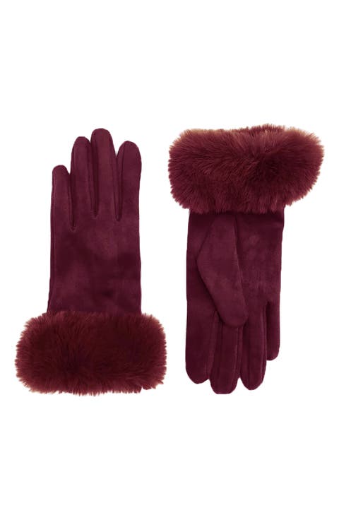 Faux Fur Cuff Gloves