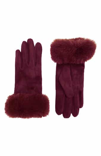 SURELL Faux Fur Cuff Gloves