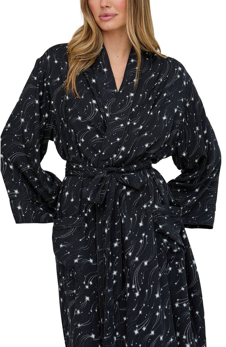 Lily and Lionel London Corina Long Sleeve Robe, Alternate, color, Shooting Star Print