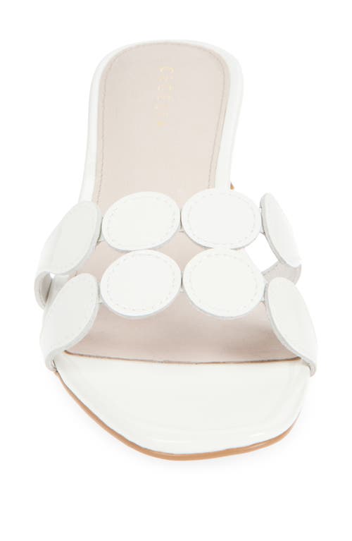 Cecelia New York Bunny Slide Sandal In White Patent