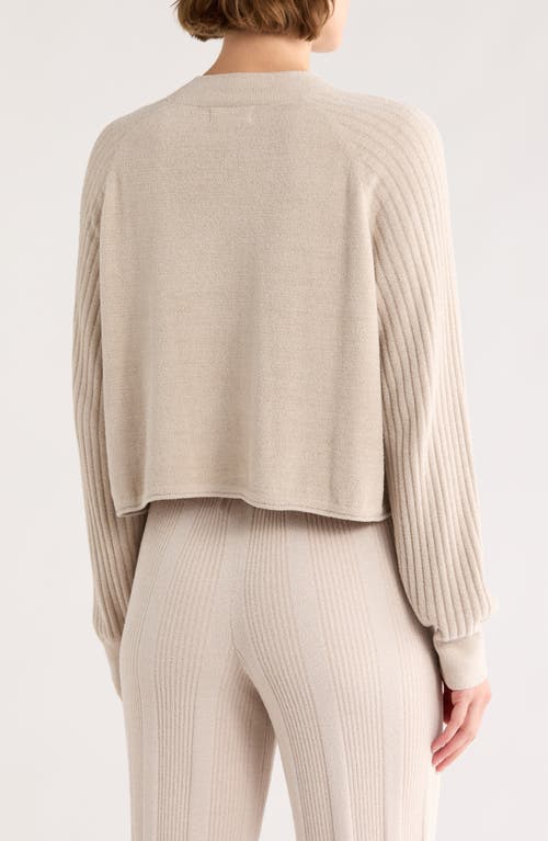 Barefoot Dreams ® Cozychic® Ultra Lite® Mock Neck Crop Sweatshirt In Brown
