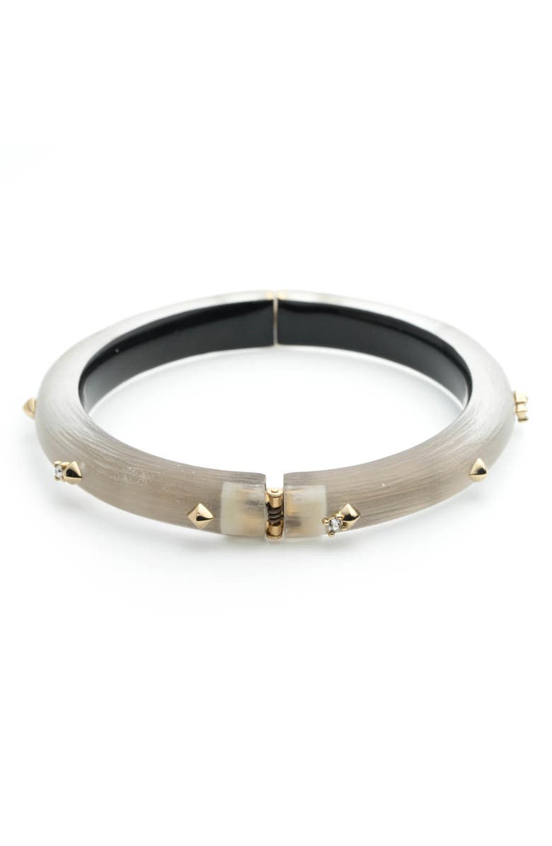 Alexis Bittar Essentials Golden Stud Hinge Bangle, Alternate, color, 