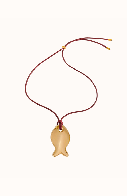 Joiana Jewelry Gold Fishie Pendant Necklace In Gold