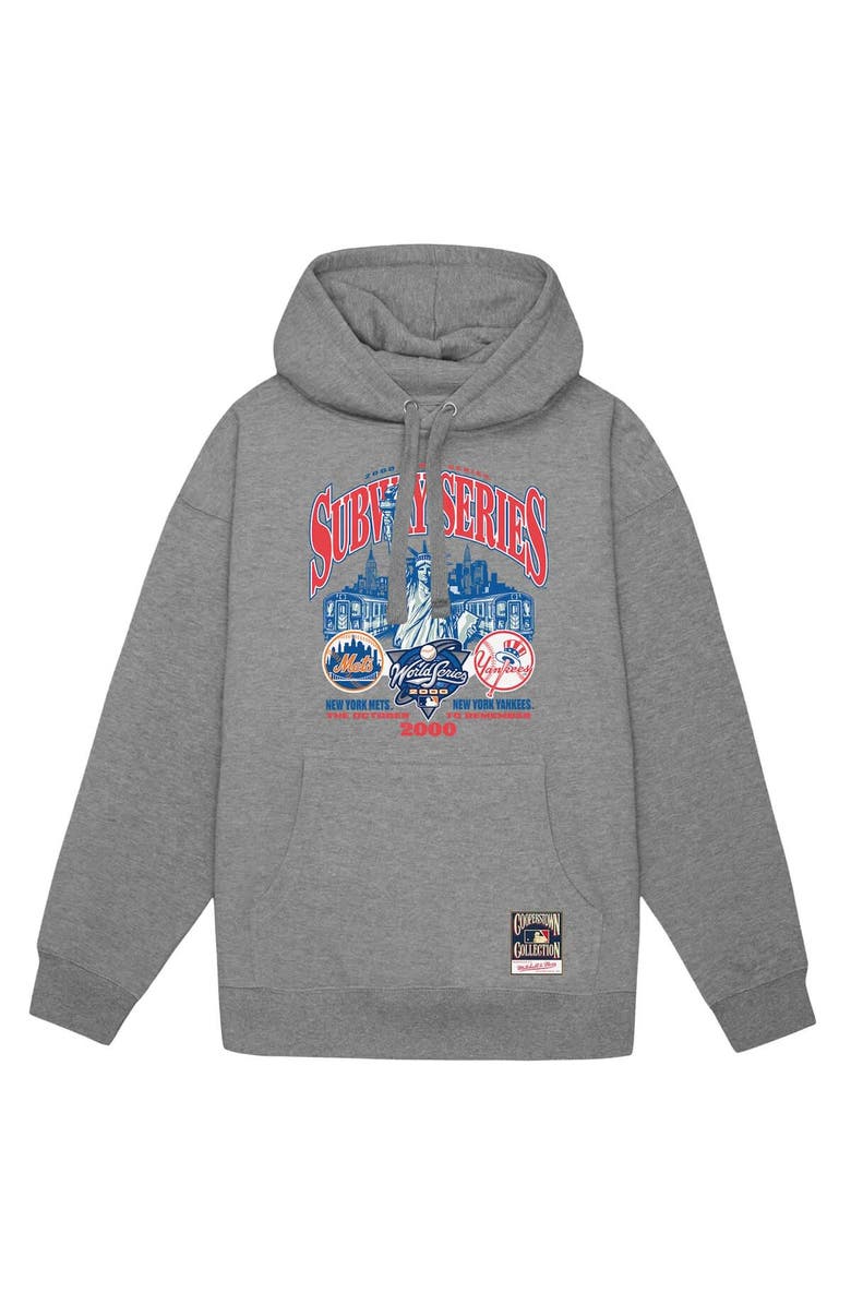 Mitchell & Ness Men's Mitchell & Ness Heather Gray New York Yankees vs. New York Mets 2000 World Series Pullover Hoodie, Alternate, color, Heather Gray