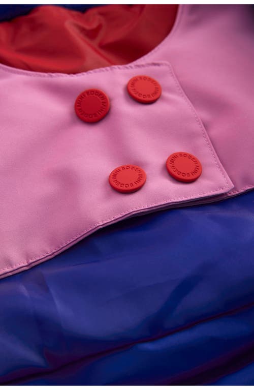 Mini Boden Kids' All Weather Faux Fur Trim Hooded Waterproof Coat In Pink