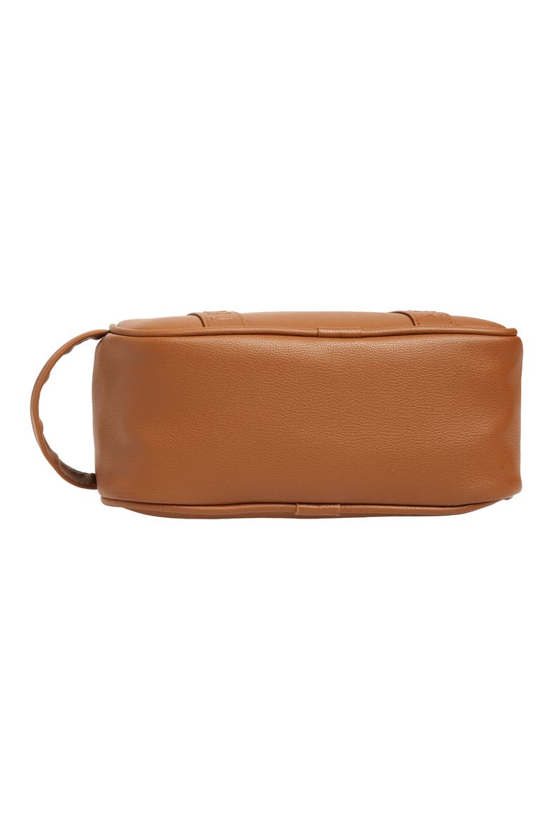 Vanes Faux Leather Dopp Kit, Alternate, color, TAN