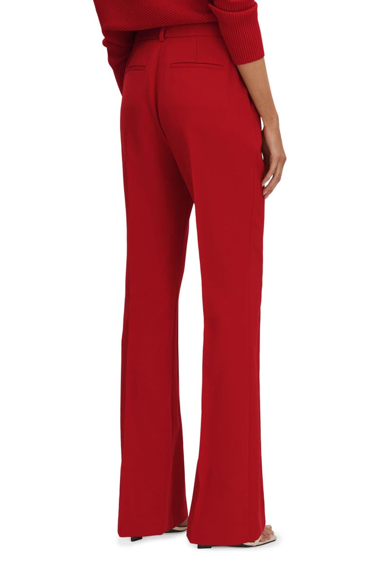 Millie Pleated Wool Blend Pants, Alternate, color, RED