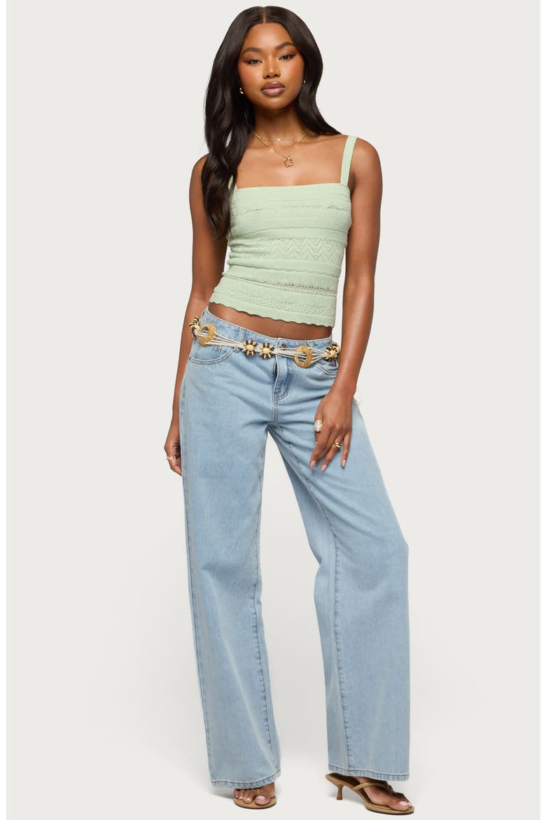 Naia Pointelle Camisole, Alternate, color, SAGE