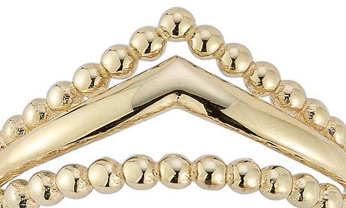 Ember Fine Jewelry Beaded Crown Ring In Gold