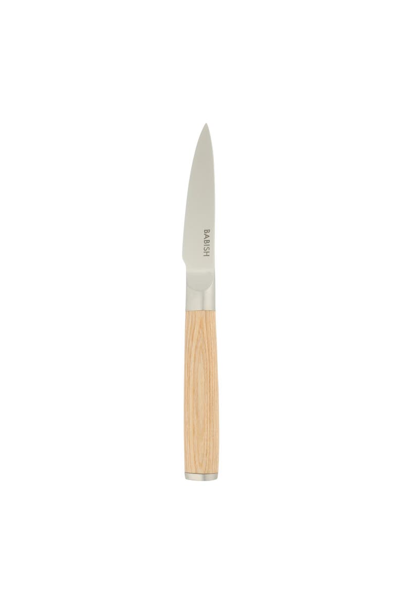 German 1.4116 Stainless Steel Paring Knife with Pakka Wood Handle, Main, color, Natural