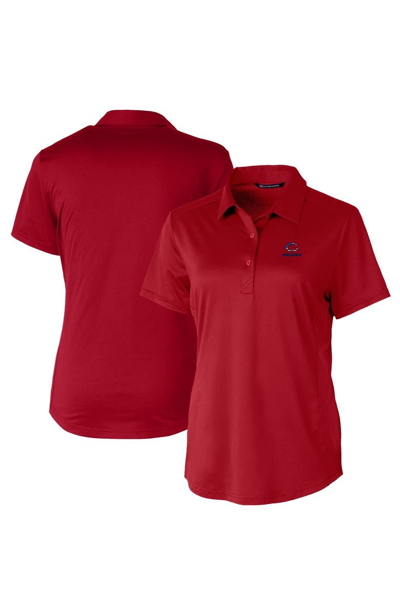 Cutter & Buck Women's Cutter & Buck Cardinal Chicago Bears Americana Prospect Textured Stretch Polo, Main, color, 