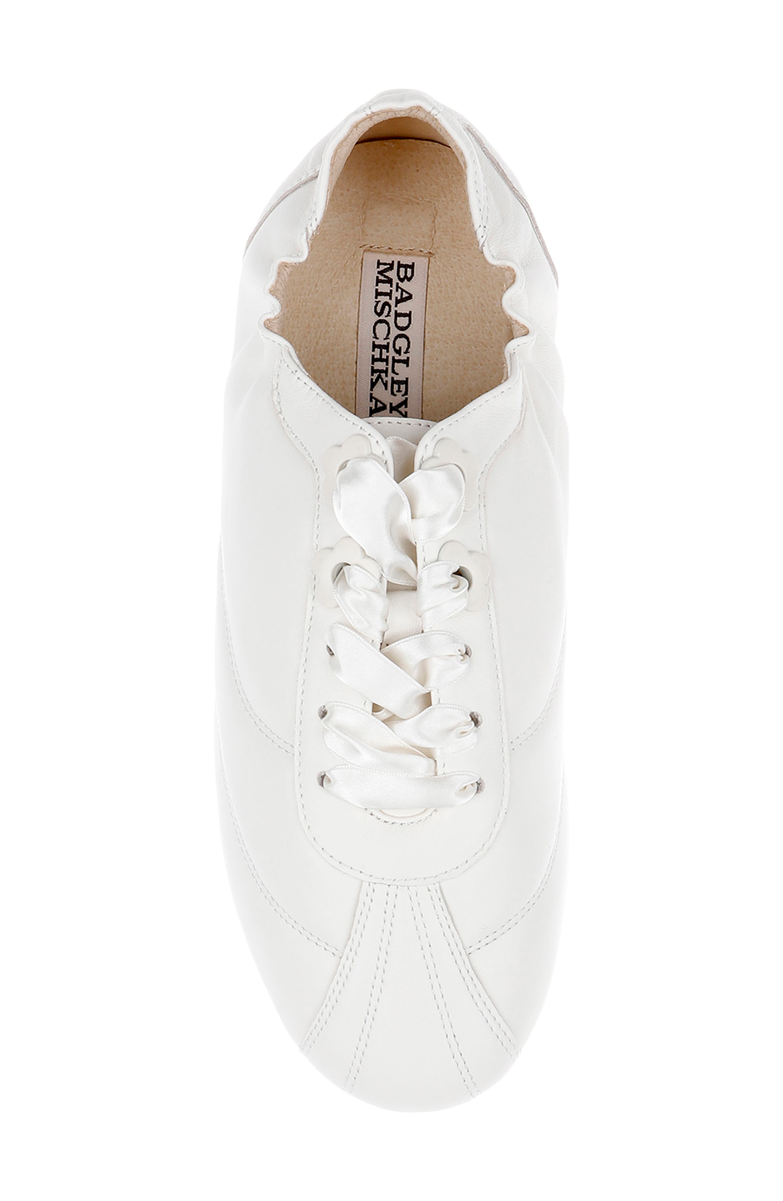 Badgley Mischka Collection Wilmott Sneaker, Alternate, color, White Leather