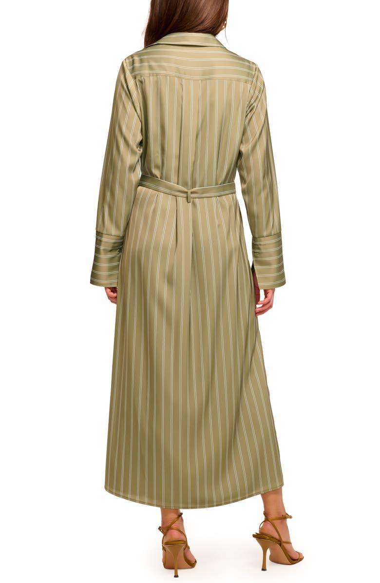 Ramy Brook Miriam Long Sleeve Shirtdress, Alternate, color, Safari Green Seaside