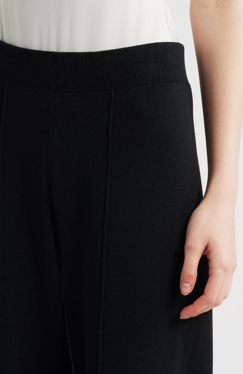 Tahari ASL Wide Leg Sweater Pants, Alternate, color, Black