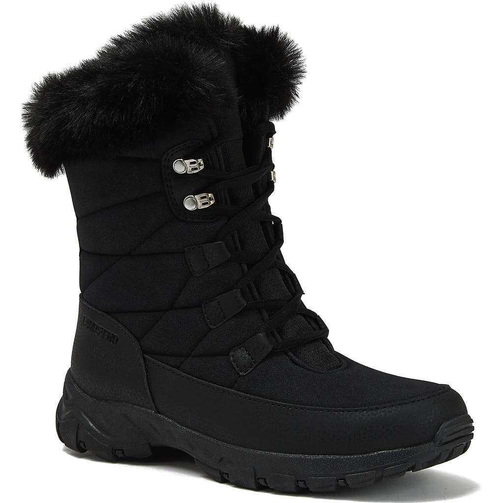 Lands' End Wide Width Expedition Trail Waterproof Lace Up Snow Boots In Multi