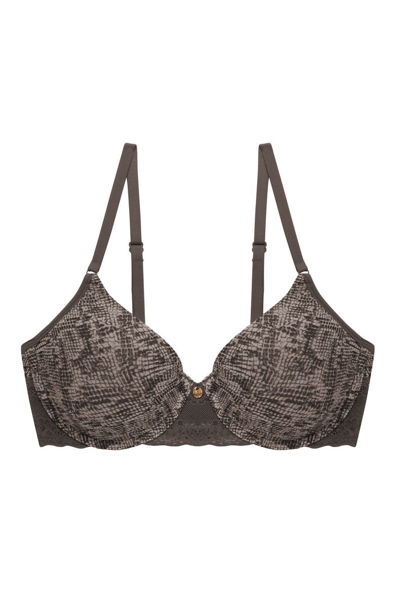 Bliss Perfection Comfort T-Shirt Bra, Alternate, color, CHARCOAL PYTHON