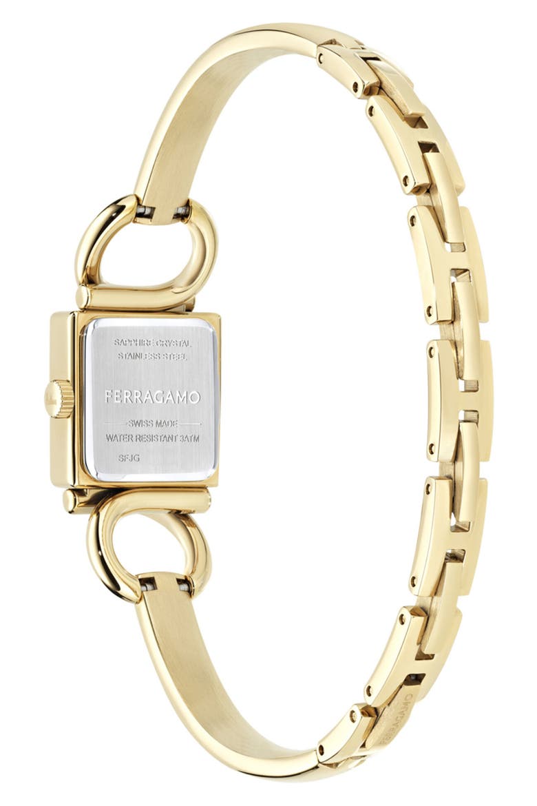 Gancio Evo Bangle Bracelet Watch, 18mm, Alternate, color, IP YELLOW GOLD