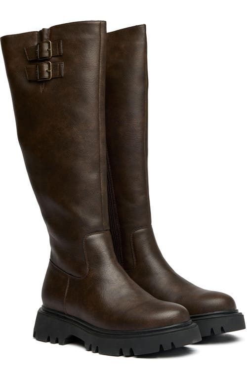 V.gan London Vegan Bram Knee-high Boots In Brown