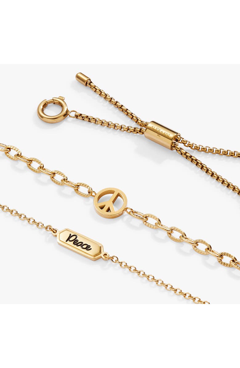 Alex and Ani Peace Stranded Bracelet Set, Alternate, color,