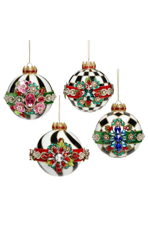 Timeless Jeweled Ornament, Box of 4