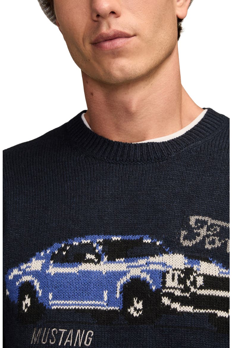 Mustang Cotton Blend Sweater, Alternate, color, CADET NAVY