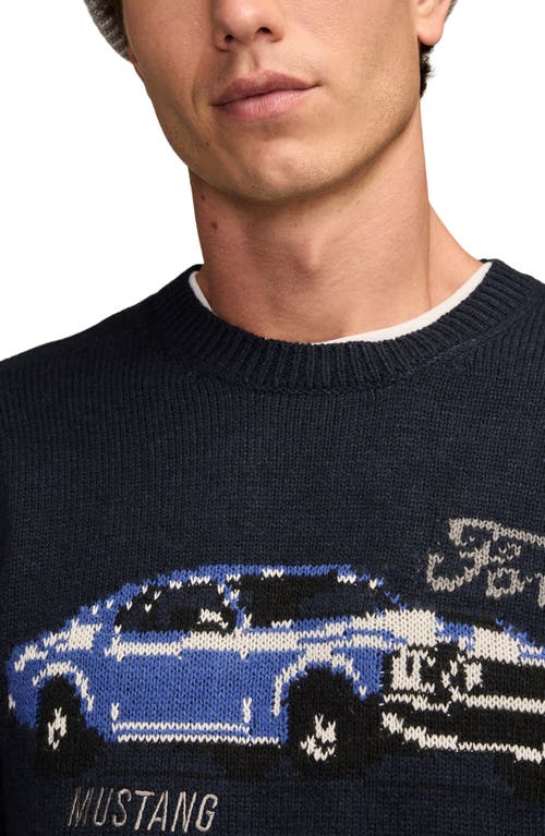 Lucky Brand Mustang Cotton Blend Sweater In Blue