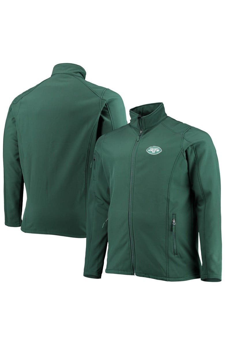 DUNBROOKE Men's Dunbrooke Green New York Jets Big & Tall Sonoma Softshell Full-Zip Jacket, Main, color, 