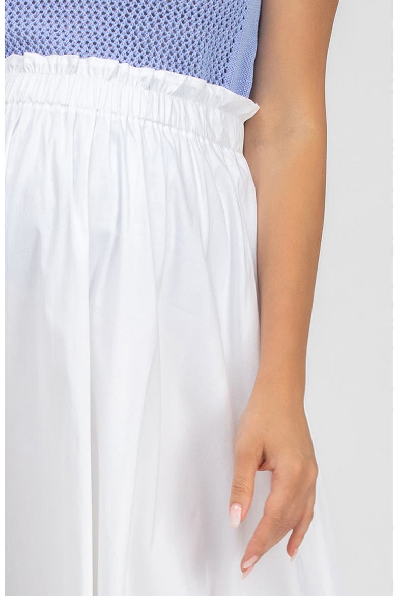 Poplin Maternity Midi Skirt, Alternate, color, WHITE