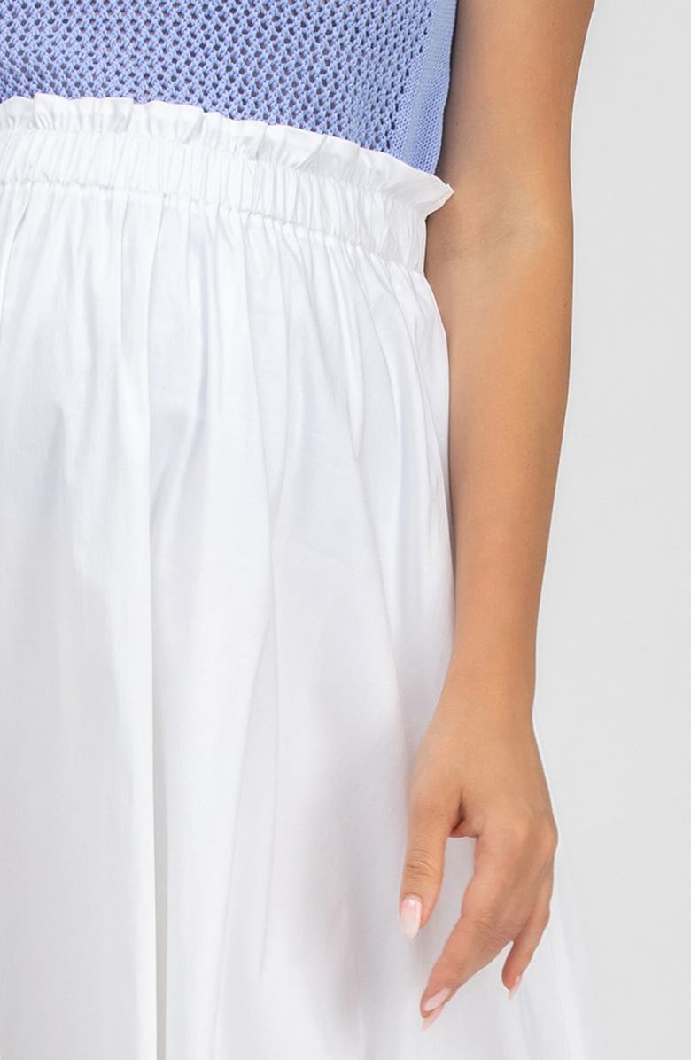 PIETRO BRUNELLI MATERNITY Poplin Maternity Midi Skirt, Alternate, color, White