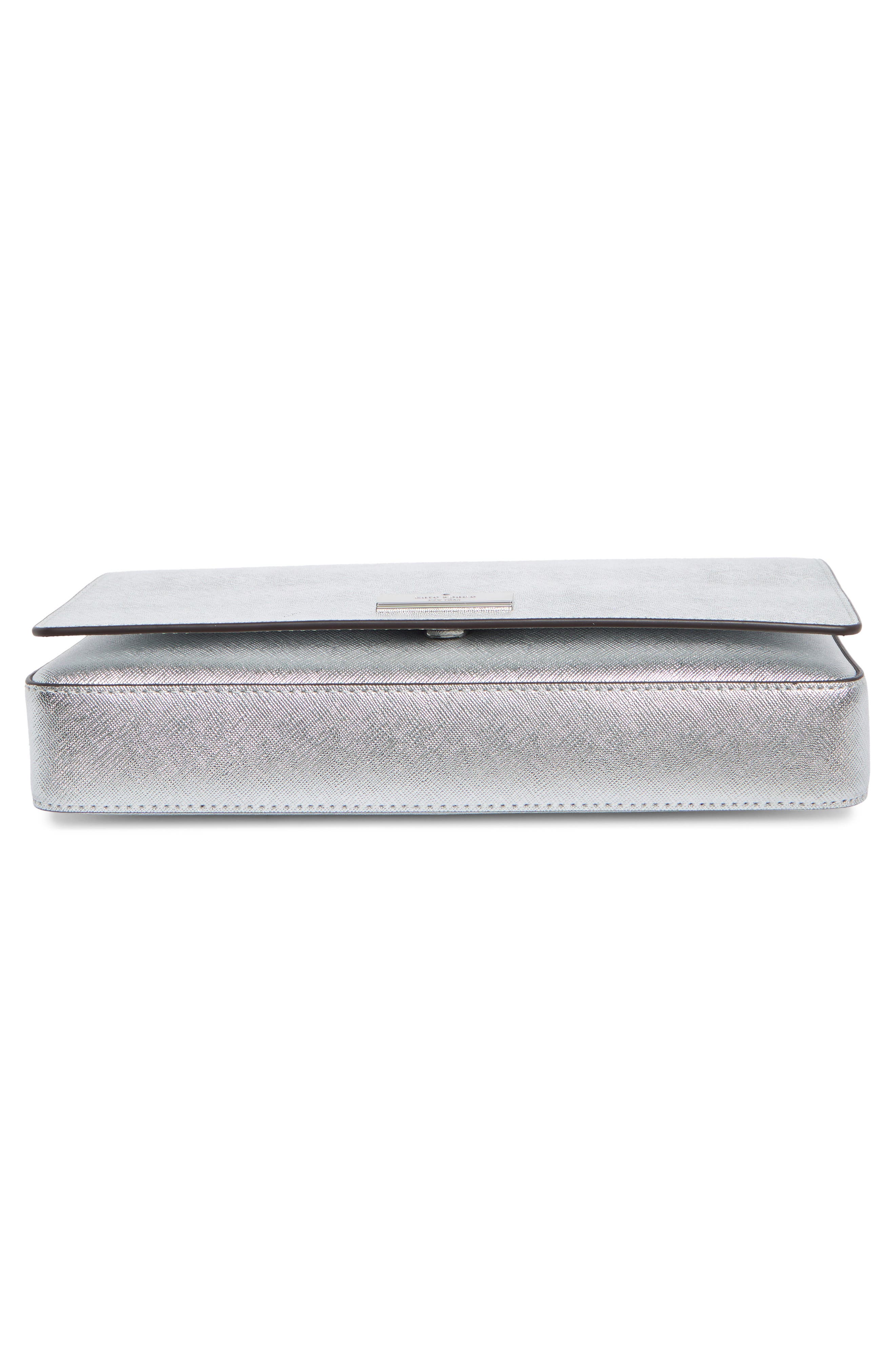 Kate Spade New York kenzie metallic crossbody bag, Alternate, color, Lunar Light