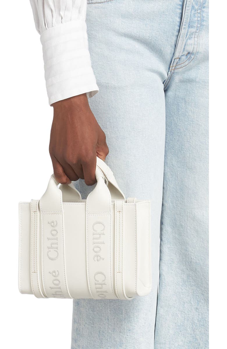 Chloé Mini Woody Leather Tote, Alternate, color,