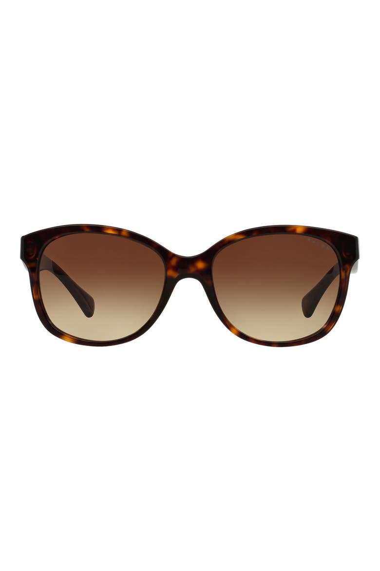55mm Square Sunglasses, Main, color, DK TORT