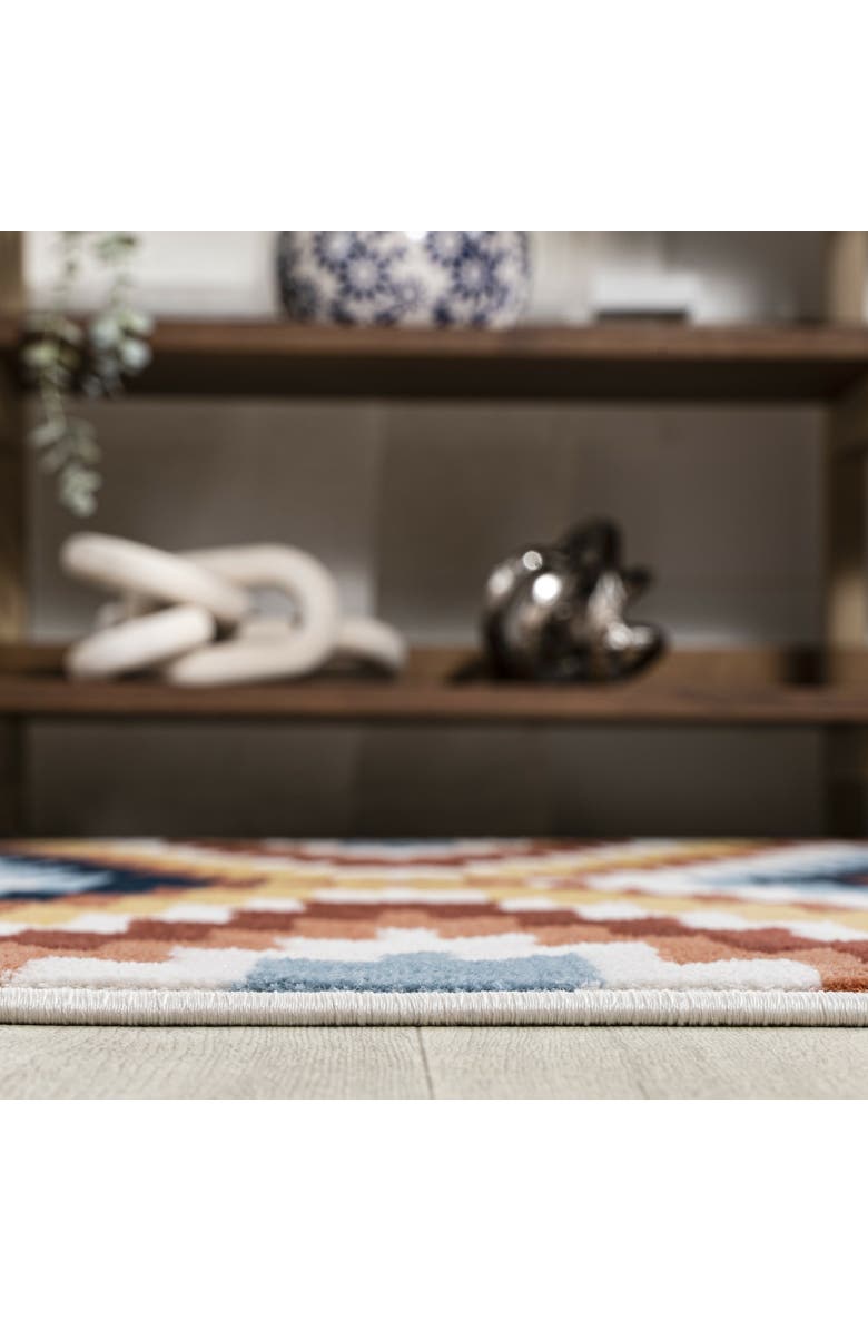 JONATHAN Y Konya Diamond Kilim Geometric Area Rug, Alternate, color, Yellow/Red/Blue