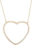 SOUZANA by Suzy Levian 14K Gold Diamond Large Heart Pendant Necklace