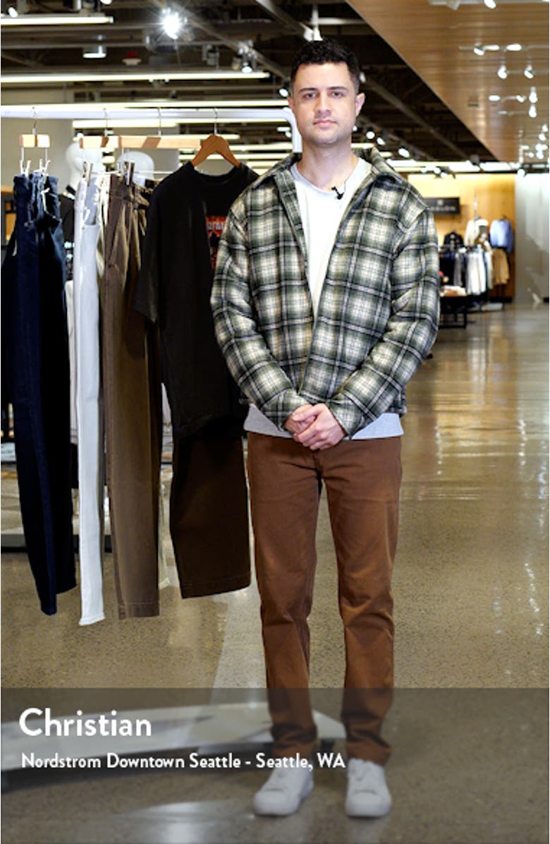 Fleece Lined Plaid Flanel Zip-Up Shirt Jacket, sales video thumbnail