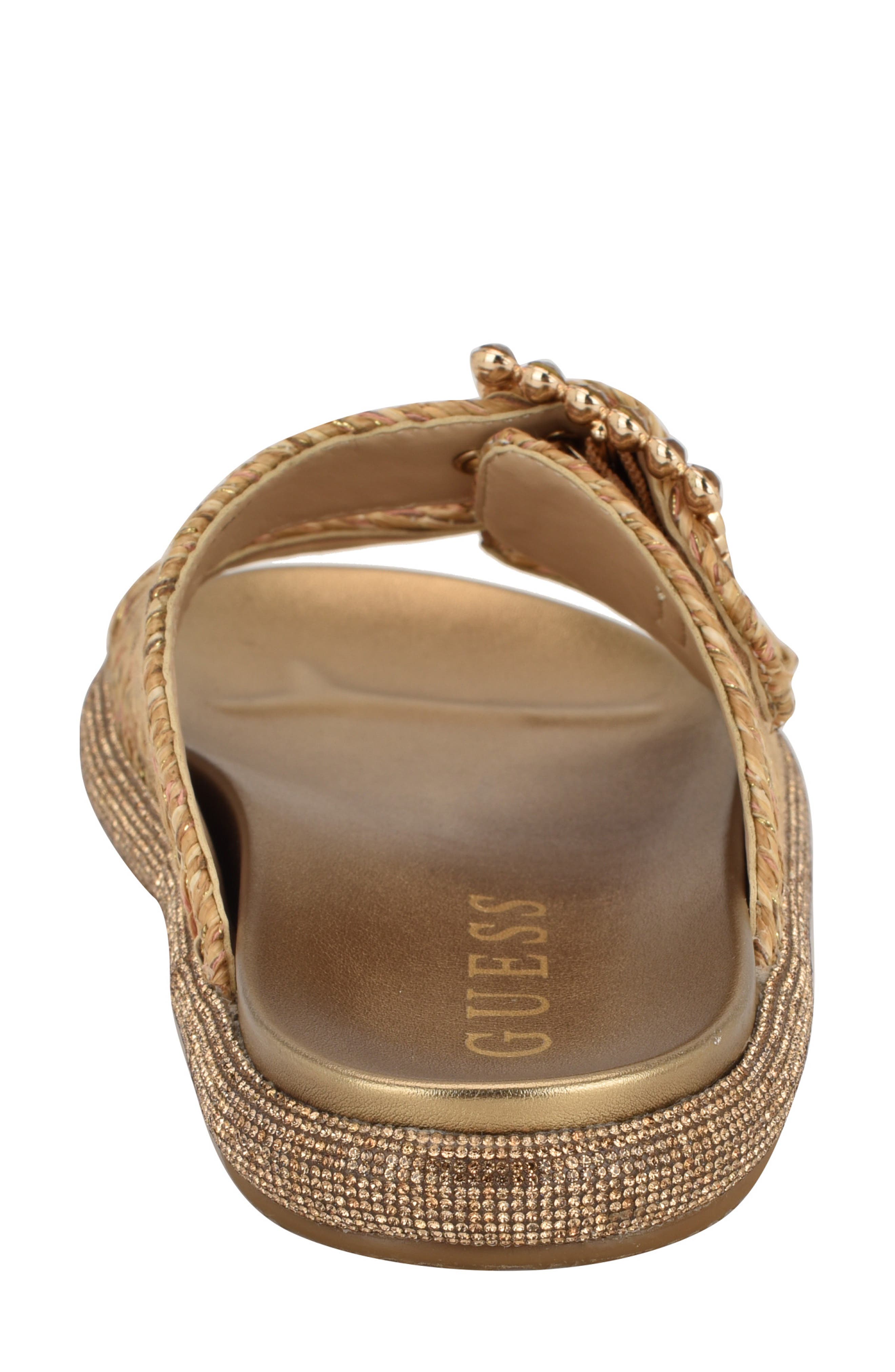 GUESS Funzy Slide Sandal, Alternate, color, Light Natural