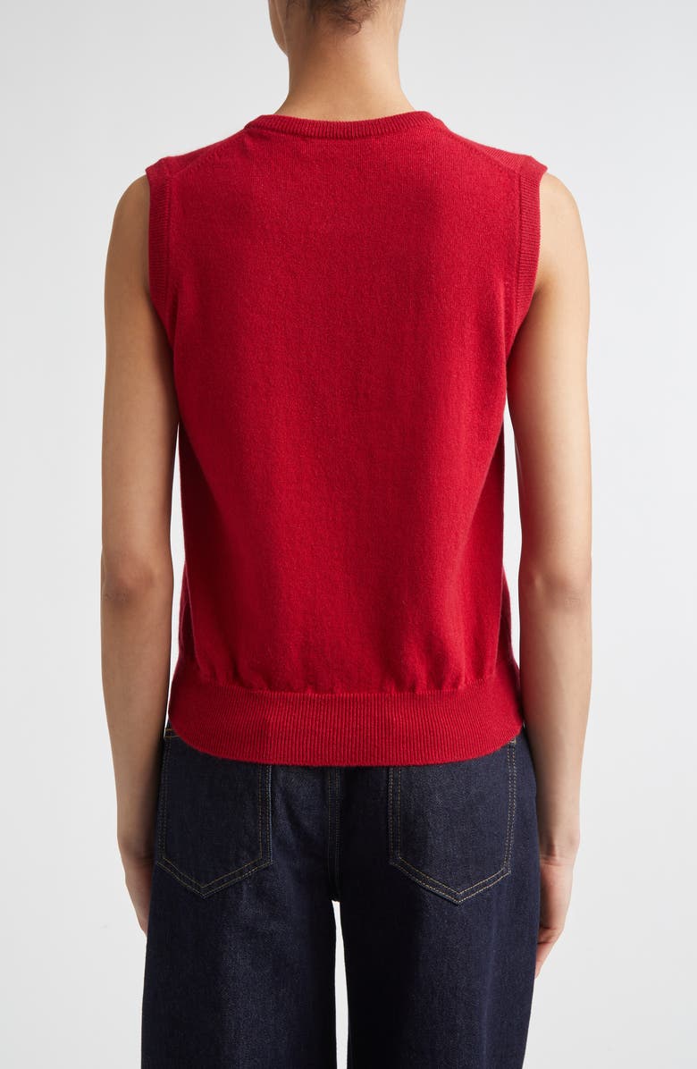 Johnstons of Elgin Iris Cashmere Sweater Vest, Alternate, color, Claret