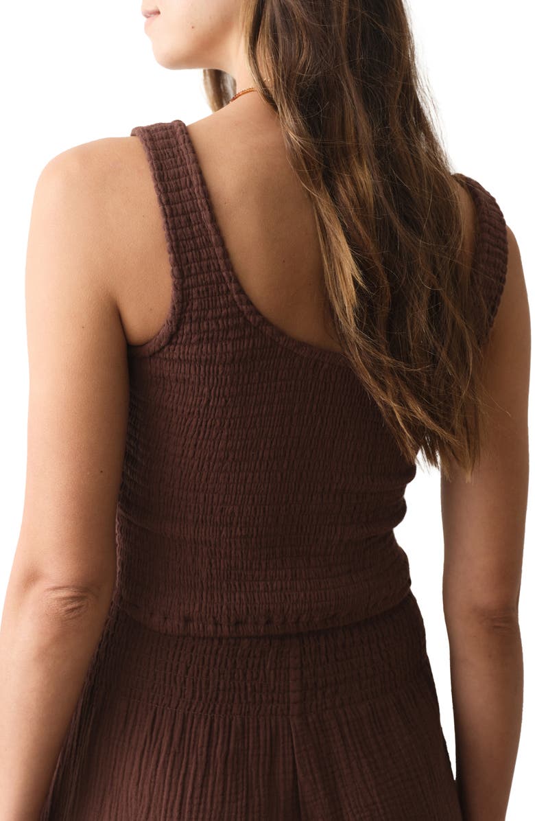 Marine Layer Coralina Smocked Crop Tank, Alternate, color,