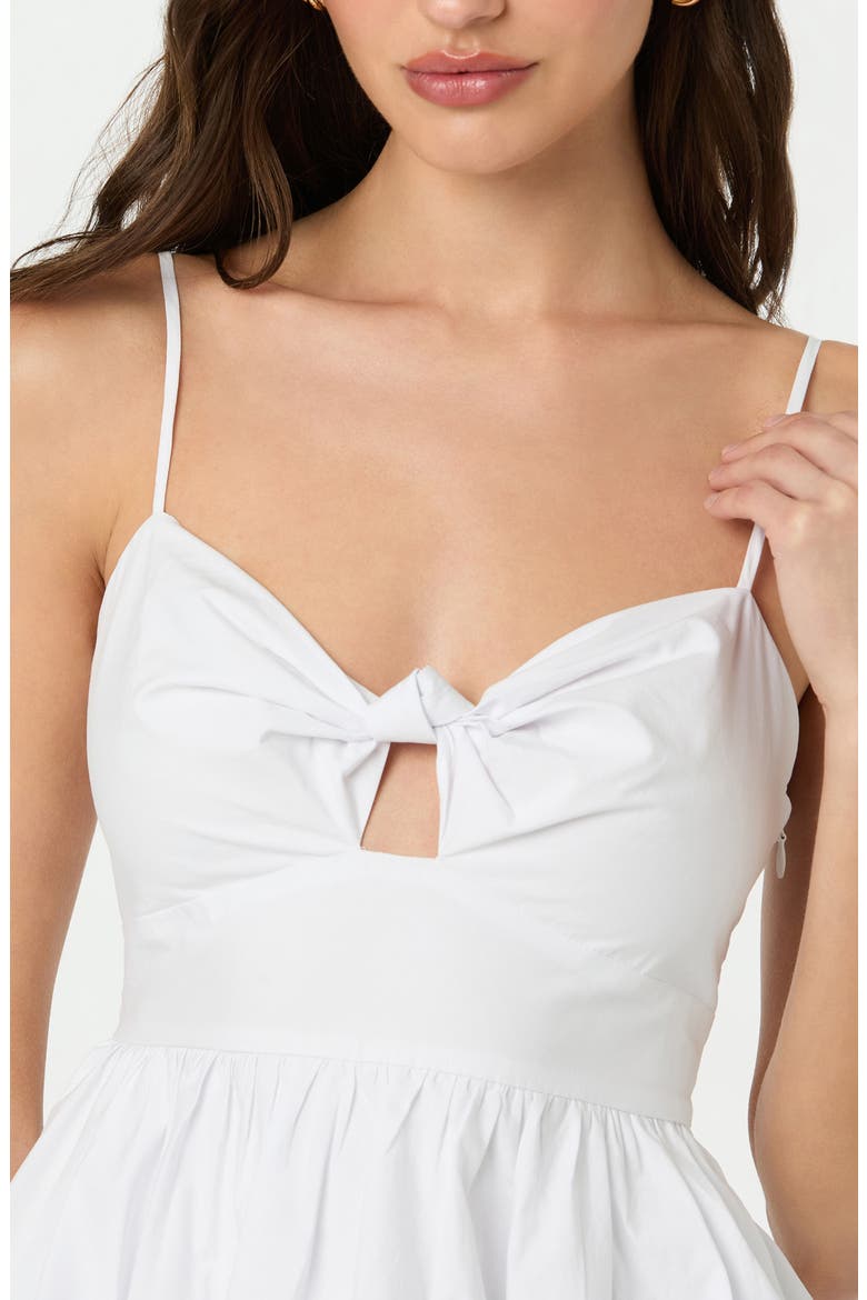 Cotton Twist Cutout Bubble Peplum Camisole, Alternate, color, OFF WHITE