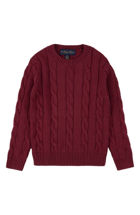 Kids' Cotton Cable Sweater (Big Kid)