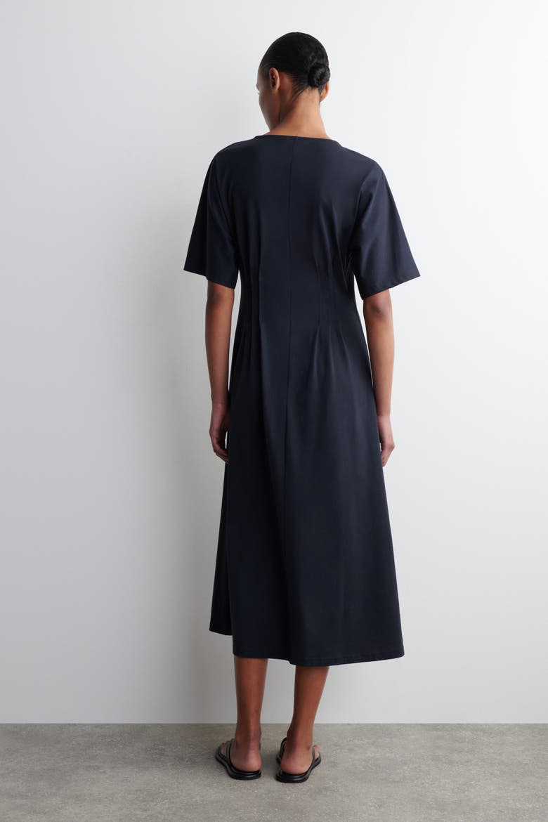 cos knit cotton midi dress Pintucked Mini (Women) cos green dress