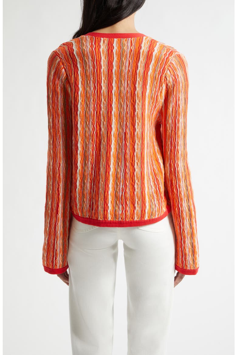 Daniela Stripe Cardigan, Alternate, color, CRIMSON COMBO STRIPE