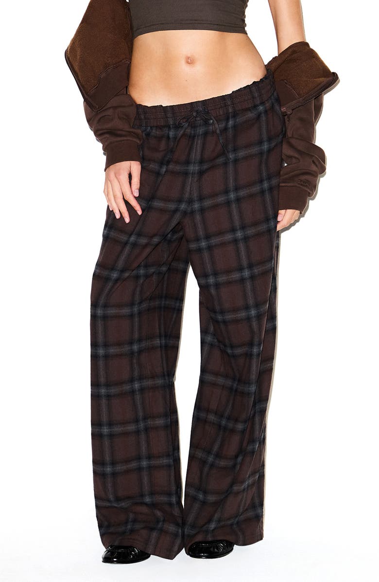 SKIMS Plaid Flannel Pajama Pants, Main, color, 
