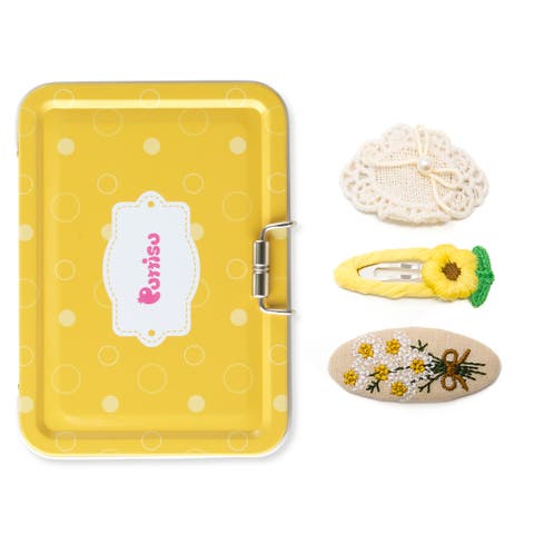 3-piece Hair Clip Gift Set - Crochet Meadow