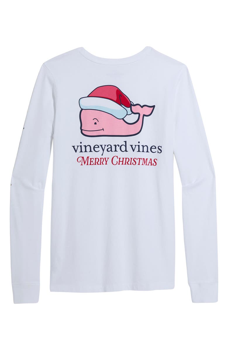 vineyard vines Santa Whale Cotton Graphic T-Shirt, Alternate, color, 